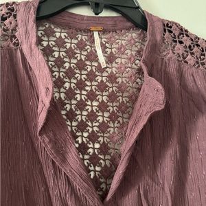 Ladies Free People Medium Long Sleeve Button Up Shirt